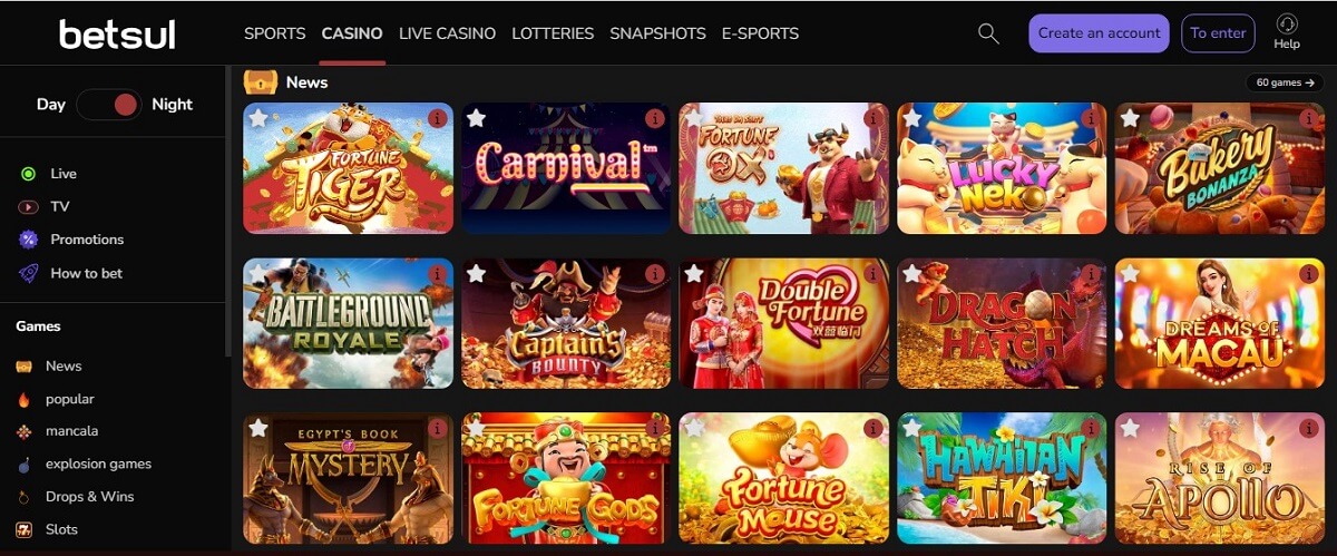 betsul casino games
