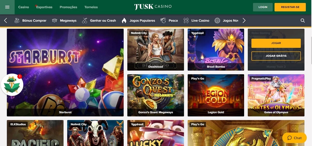 tusk casino games